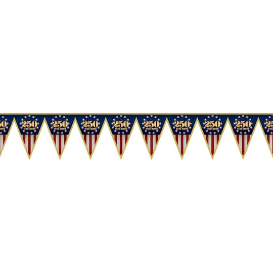 Beistle 11" x 6.5ft. Semiquincentennial Pennant Banner